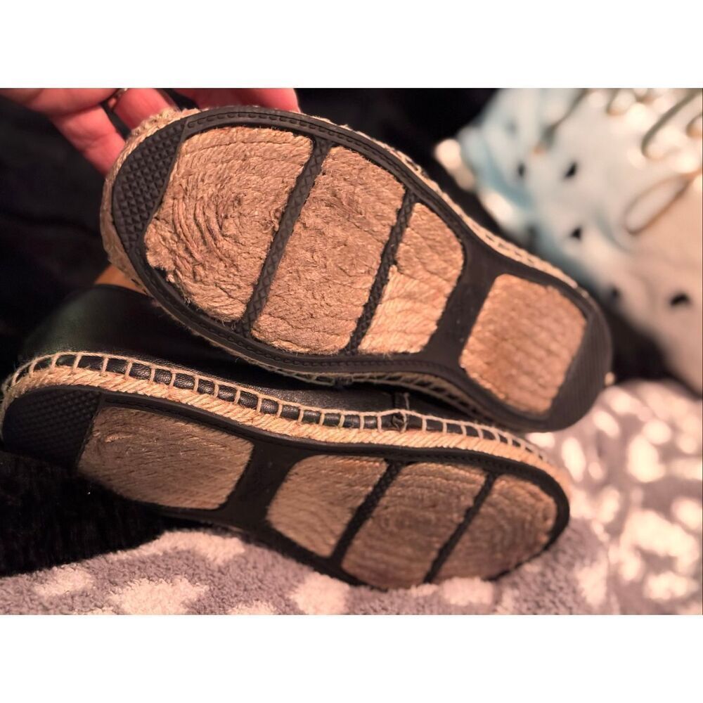 Coach rhodelle espadrille slip pull on sneakers /loafers shoes flats 8B black - Picture 8 of 11